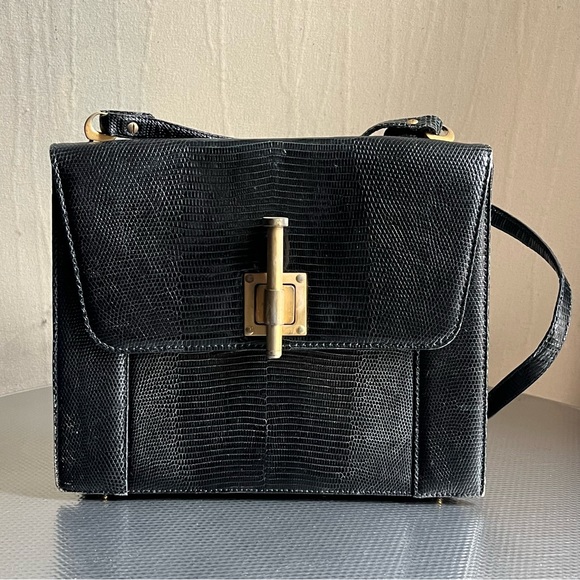 Donna Karan Handbags - Donna Karan vintage lizard skin handbag
